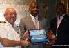Minister Sams and Port officials welcome P&O Cruises New Flag Ship Britannia to St. Maarten