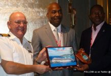 Minister Sams and Port officials welcome P&O Cruises New Flag Ship Britannia to St. Maarten
