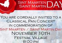 The General Public is invited to a classical pan concert on the Eve of Sint Maarten/ Saint Martin's Day.