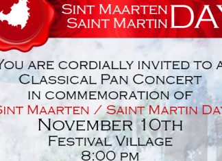 The General Public is invited to a classical pan concert on the Eve of Sint Maarten/ Saint Martin's Day.