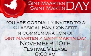 The General Public is invited to a classical pan concert on the Eve of Sint Maarten/ Saint Martin's Day.