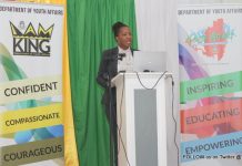 Minister of Youth Affairs addresses students at Rights of the Child 2015 Opening Ceremony