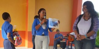 Minister of Education Culture Youth & Sports The Honorable Silveria Jacobs is visiting the primary and secondary schools