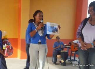 Minister of Education Culture Youth & Sports The Honorable Silveria Jacobs is visiting the primary and secondary schools