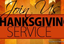 “Give Thanks At All Times!” the 17th Annual Thanksgiving Service to be held Sunday