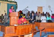 Minister Jacobs encourages persons to live with an attitude of gratitude at the Thanksgiving Service & Lighting Ceremony