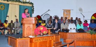 Minister Jacobs encourages persons to live with an attitude of gratitude at the Thanksgiving Service & Lighting Ceremony