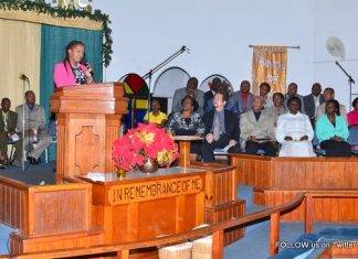 Minister Jacobs encourages persons to live with an attitude of gratitude at the Thanksgiving Service & Lighting Ceremony