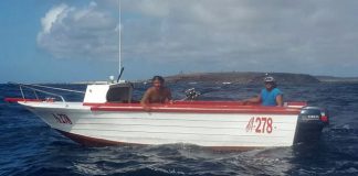 A gara “Porfin” cu un cargacion di droga abordo