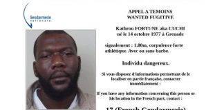 Gendarmes issued a WANTED notice for Kathron aka “Cuchi” FORTUNE