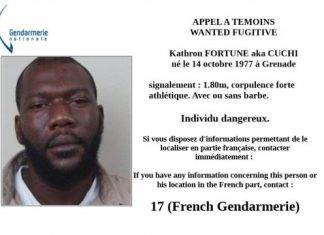 Gendarmes issued a WANTED notice for Kathron aka “Cuchi” FORTUNE