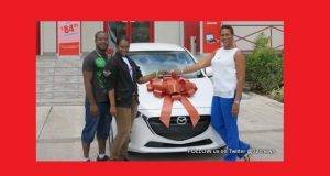 Ruthlyn is all smiles after winning TelCell “I Am Carnival” motor car prize
