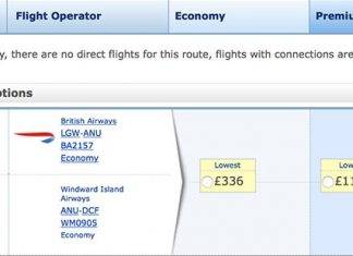 British Airways, Winair Sign Interline Agreement