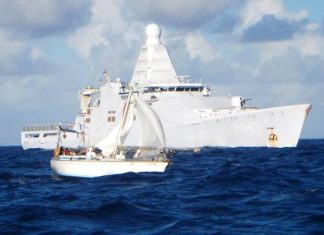Kustwacht Caribisch Gebied detecteerde een zeiljacht tussen St. Croix en St. Maarten.