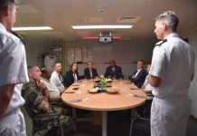 Governor Holiday visited the Dutch Marine Ship HNLMS Groningen