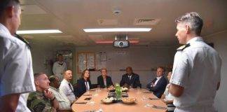 Governor Holiday visited the Dutch Marine Ship HNLMS Groningen