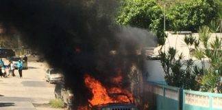 SUV on Fire