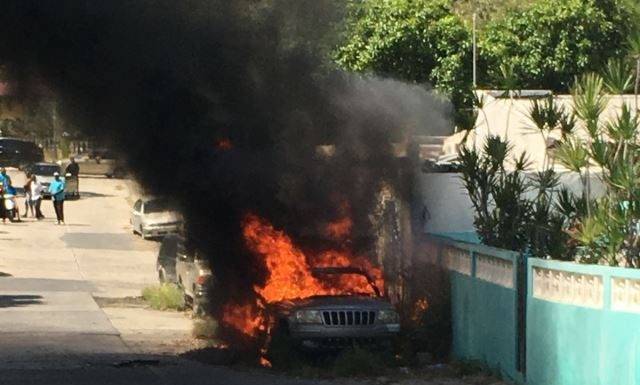 SUV on Fire