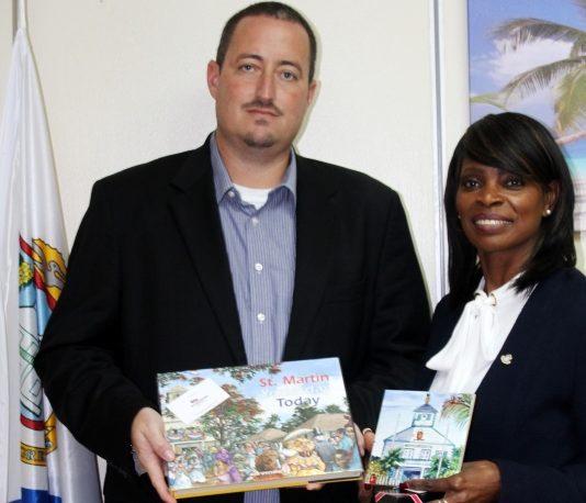 Saba Commissioner Bruce Zagers pays courtesy visit to Minister Hon. Ingrid Arrindell