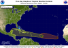There’s a tropical wave located about 1000 miles east of the Lesser Antilles
