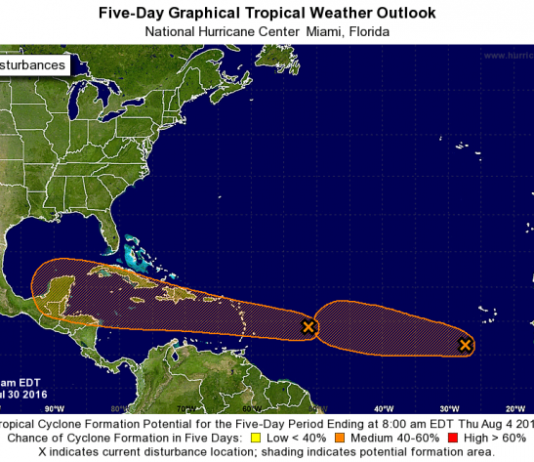 UPDATE : Tropical wave 700 miles east of the Lesser Antilles