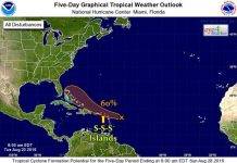 Approaching tropical wave to bring inclement weather. Watch out for possible flooding and falling rocks