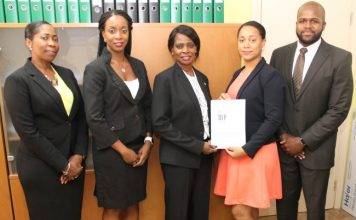 Bureau for Intellectual Property Sint Maarten officially presents Financial Statement 2014 to the Minister of TEATT