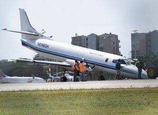 Cargo plane nose crash on PJIA runway