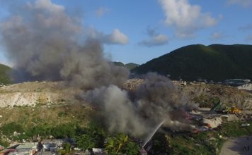 Desconocidos incendian neumáticos de manera deliberada en el vertedero