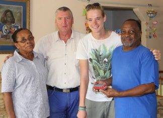 Former science teacher Peter Mazereeuw donates family train set to Benjamin foster home