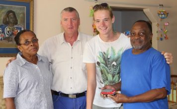 Former science teacher Peter Mazereeuw donates family train set to Benjamin foster home