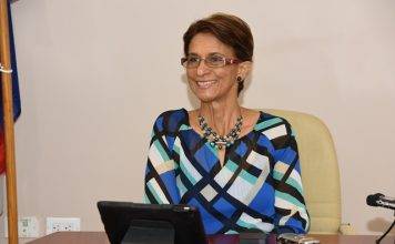 Sarah queries the actual status of the reconstruction of the Philipsburg Market Place.