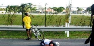 *** BREAKING NEWS ***: Cyclist fighting for his life as he was knocked down on airport road