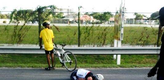 *** BREAKING NEWS ***: Cyclist fighting for his life as he was knocked down on airport road