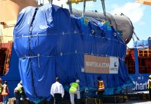 Managing Board of NV GEBE announces the arrival of its brand new 11.2 MW Wartsila engine.