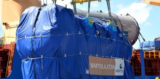 Managing Board of NV GEBE announces the arrival of its brand new 11.2 MW Wartsila engine.