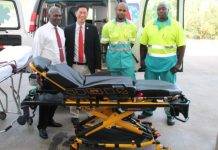 Ambulance Dept. receives new ambulance and hydraulic stretcher