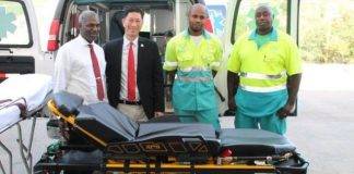 Ambulance Dept. receives new ambulance and hydraulic stretcher