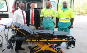 Ambulance Dept. receives new ambulance and hydraulic stretcher
