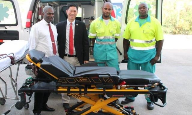 Ambulance Dept. receives new ambulance and hydraulic stretcher