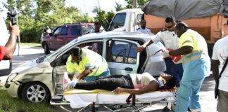 *VIDEO*: Female driver injured during afternoon accident on the Belair road