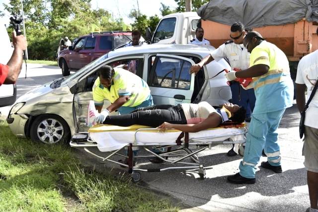 *VIDEO*: Female driver injured during afternoon accident on the Belair road