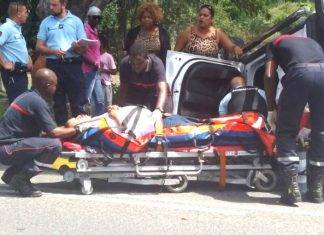 SUV flips over on Bellevue Road