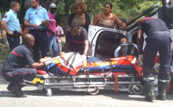 SUV flips over on Bellevue Road