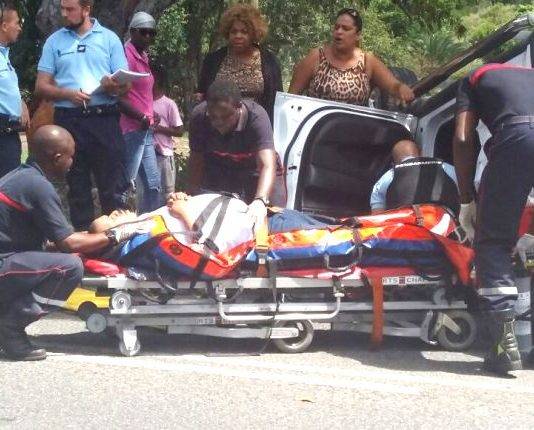 SUV flips over on Bellevue Road