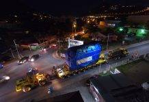 Video Image of GEBE Engine Wartsila been transported to Cape Bay Power plant