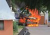 Se incendia ambulancia que fue a recoger seguridad enfermo en Ebenezer