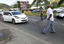 Accident on Walter Nisbeth Road across Subway