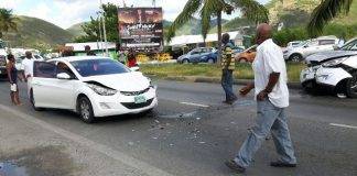 Accident on Walter Nisbeth Road across Subway