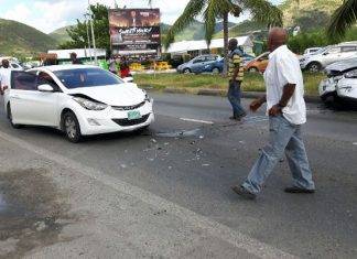 Accident on Walter Nisbeth Road across Subway